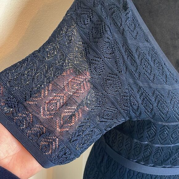 Boden pointelle blue knit midi dress - Picture 6 of 14